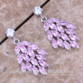 Female Stylish Handmade Crystal Chandelier Earrings